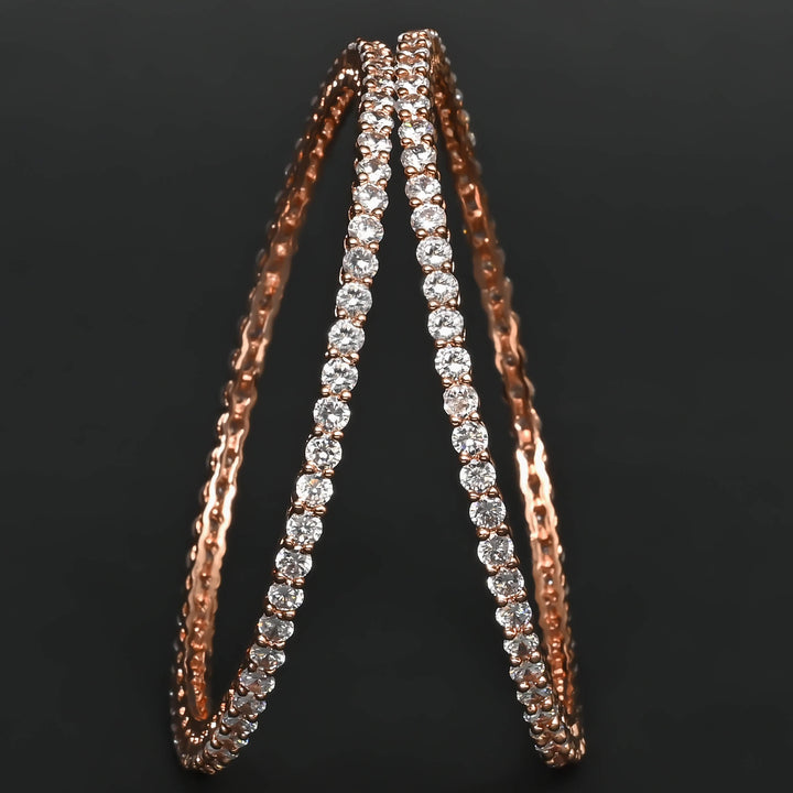 CZ Rose Gold Bangles