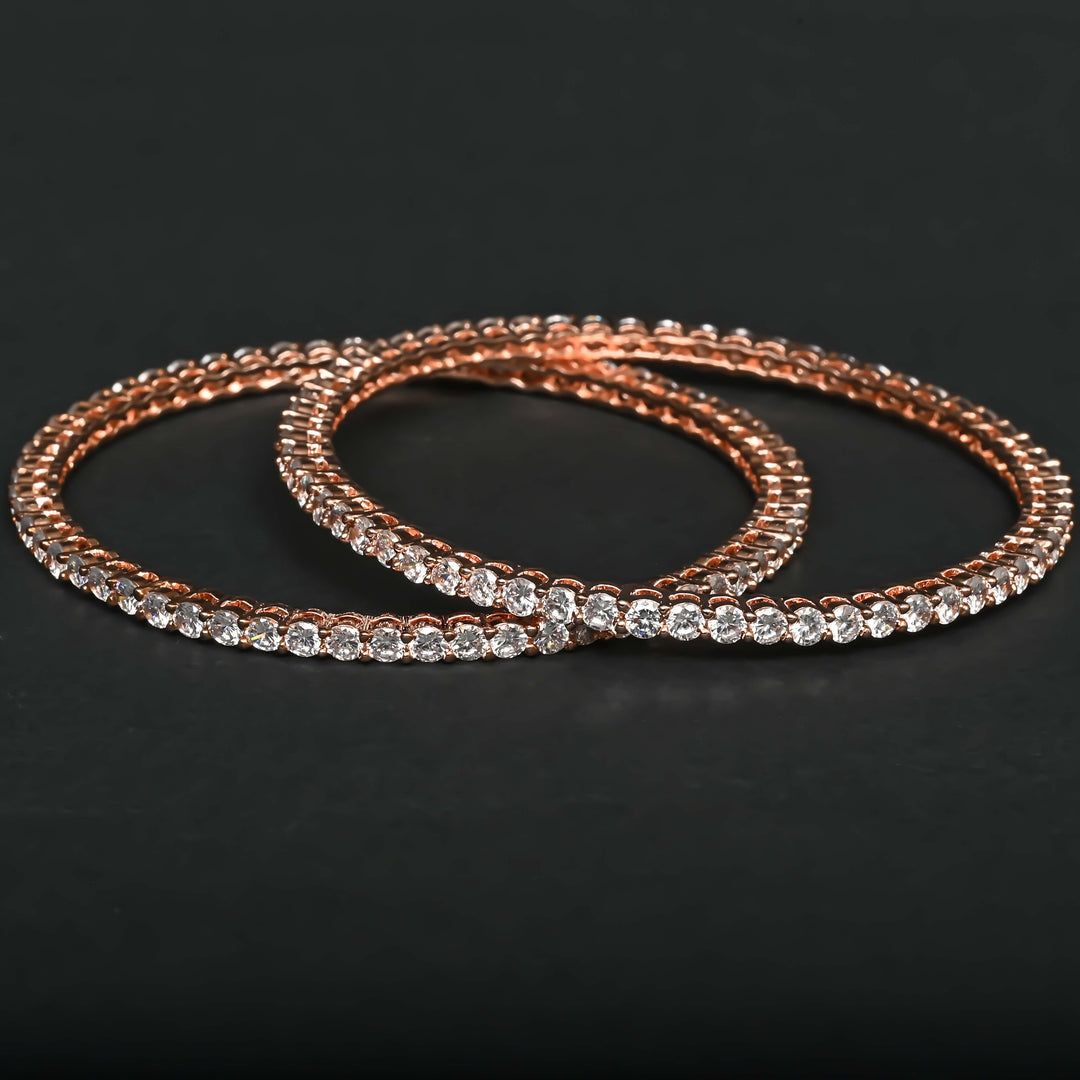 CZ Rose Gold Bangles