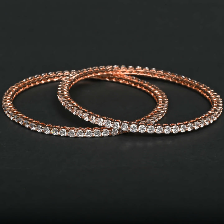 CZ Rose Gold Bangles