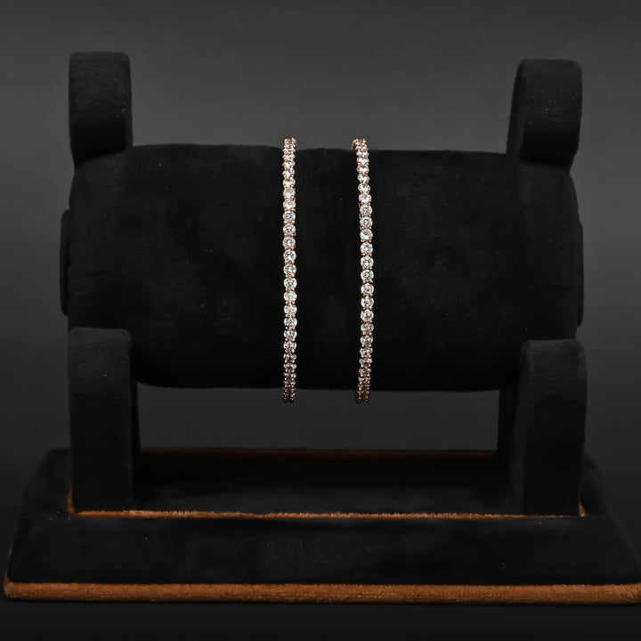 CZ Rose Gold Bangles
