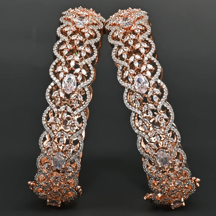 CZ Rose Gold Bangles