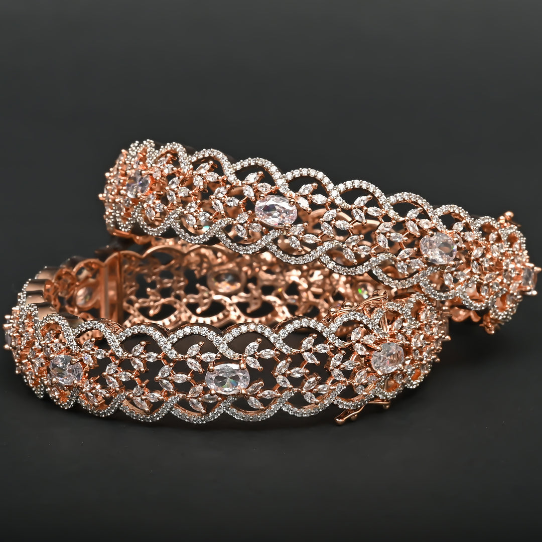 CZ Rose Gold Bangles