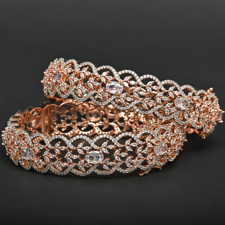 CZ Rose Gold Bangles