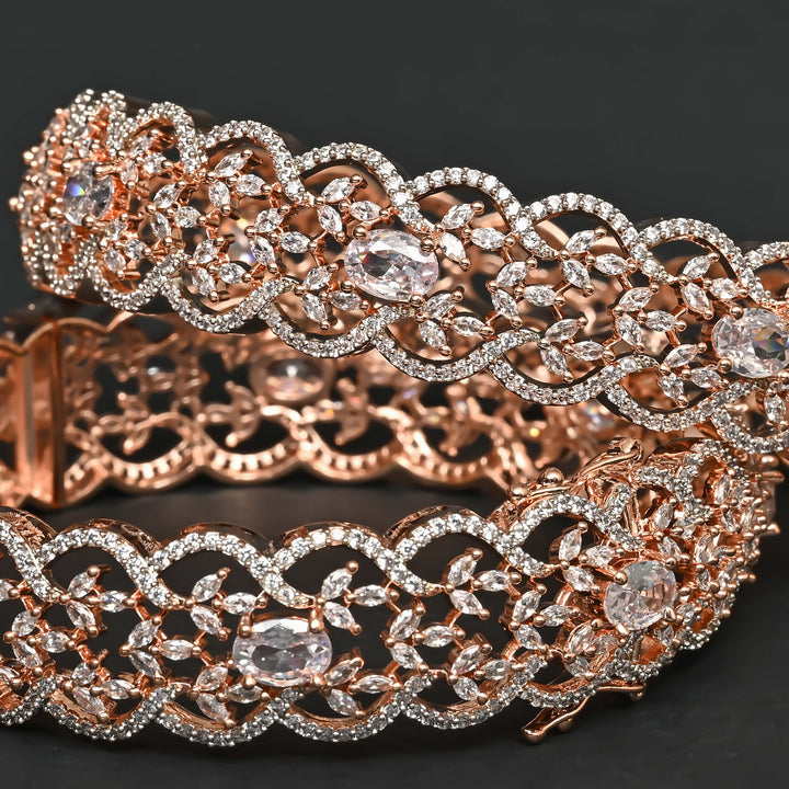 CZ Rose Gold Bangles