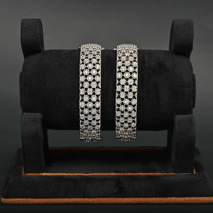 CZ White Gold Bangles