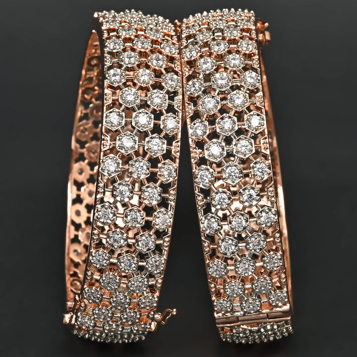 CZ Rose Gold Bangles