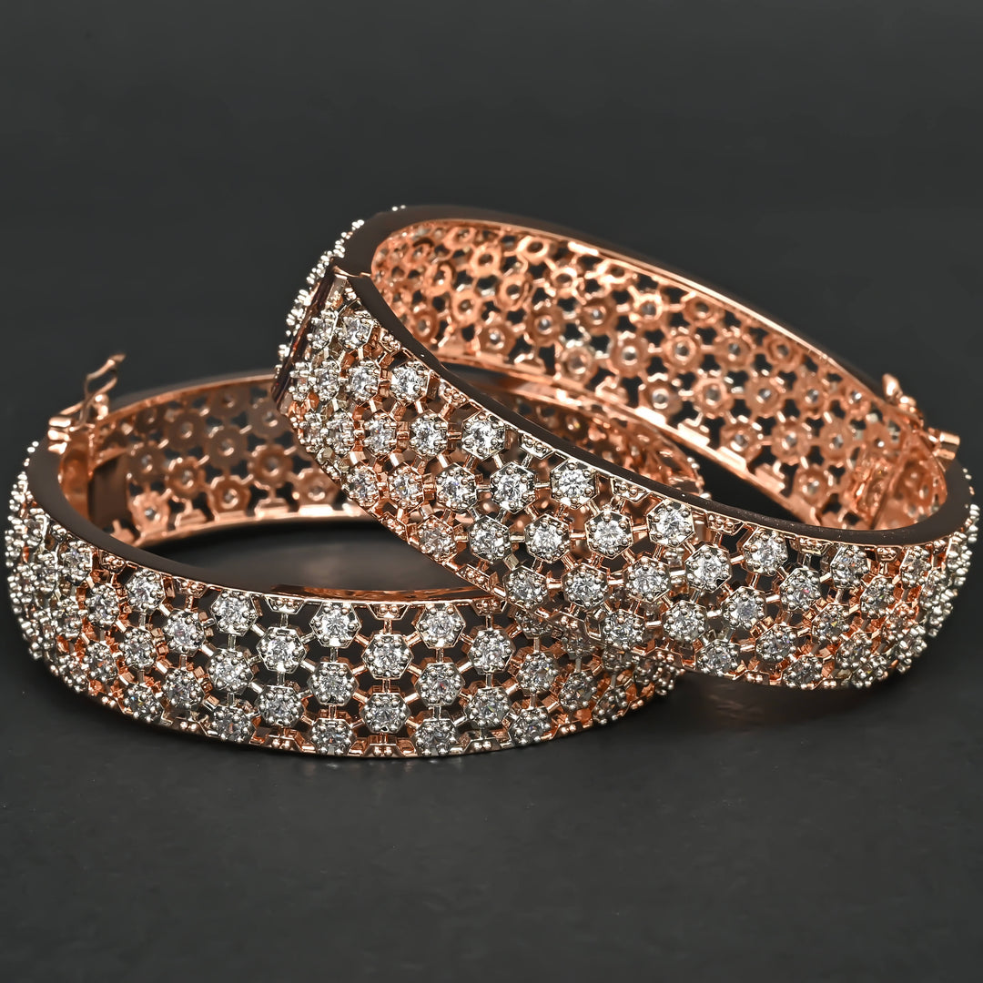CZ Rose Gold Bangles