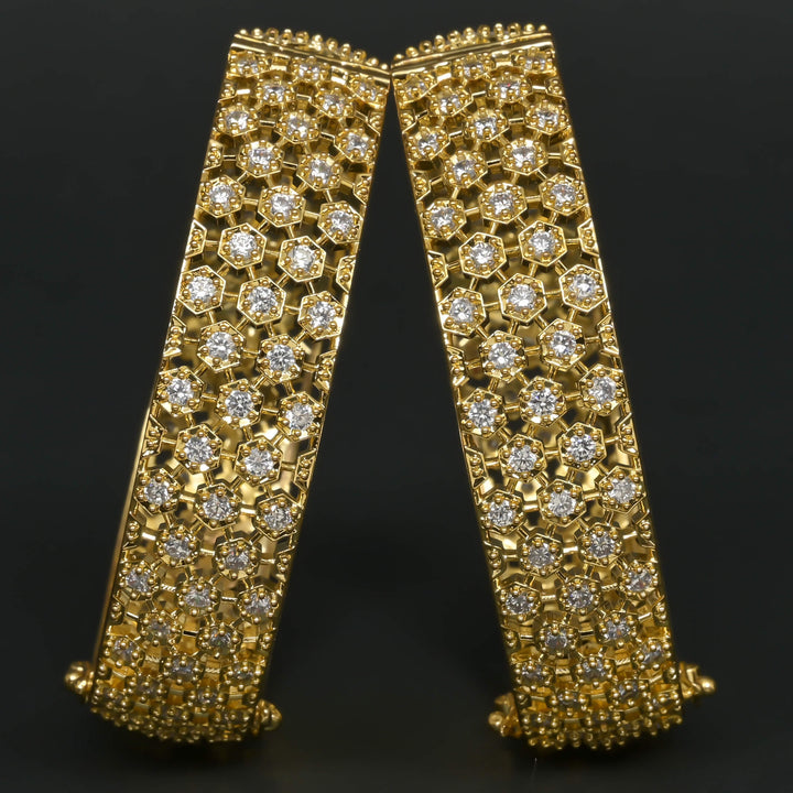 CZ Gold Finish Bangles