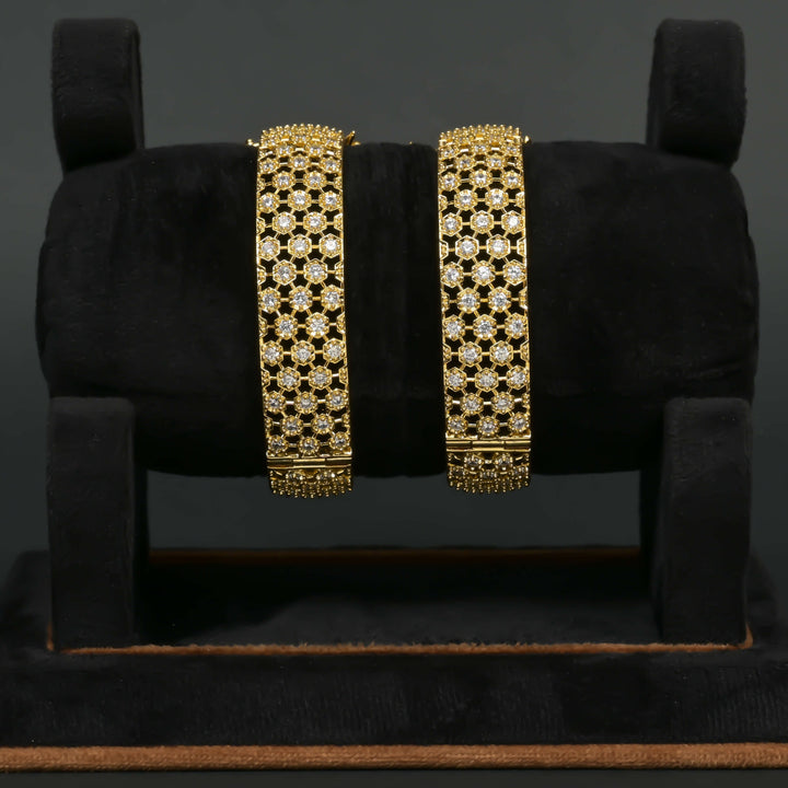CZ Gold Finish Bangles