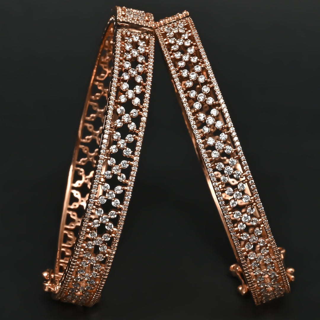 CZ Rose Gold Bangles