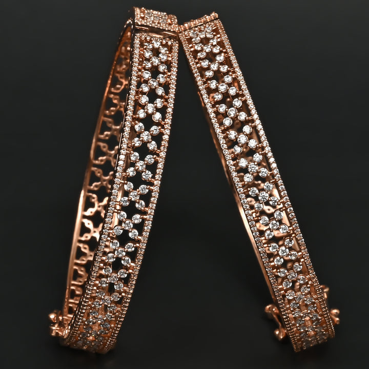 CZ Rose Gold Bangles