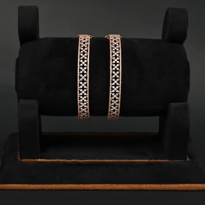 CZ Rose Gold Bangles