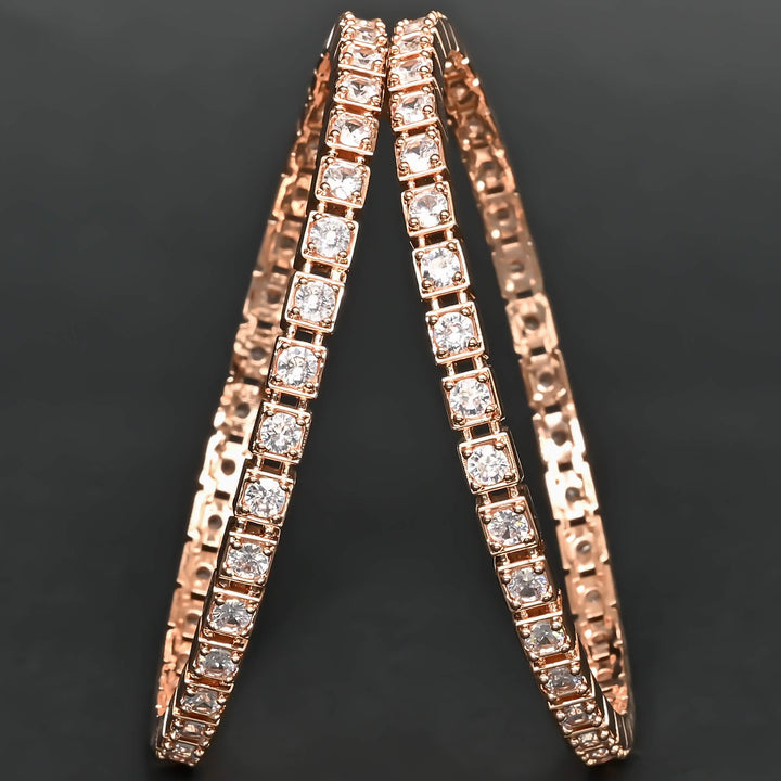 CZ Rose Gold Bangles
