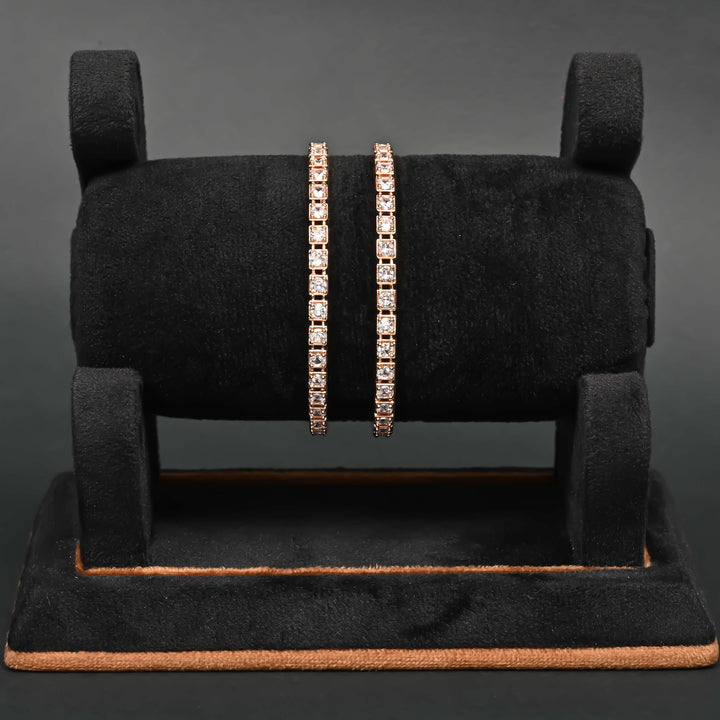 CZ Rose Gold Bangles