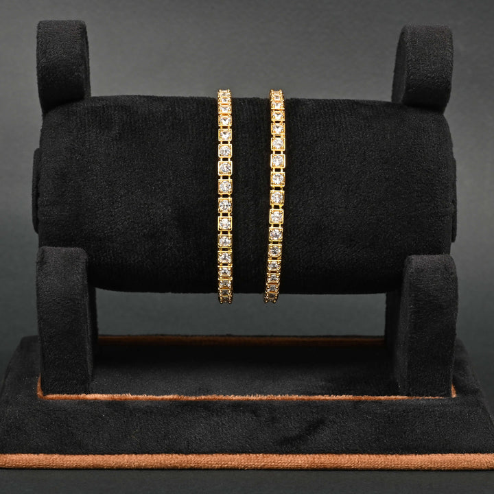 CZ Gold Finish Bangles