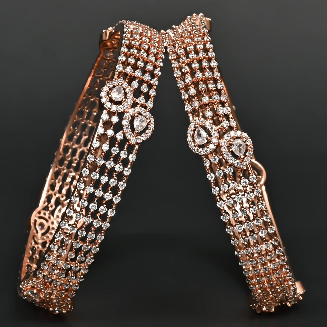 CZ Rose Gold Bangles