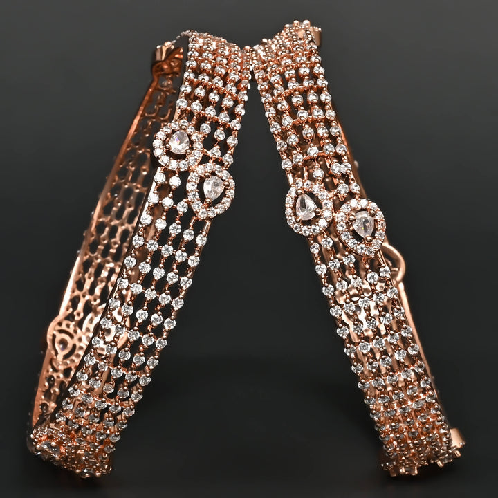 CZ Rose Gold Bangles
