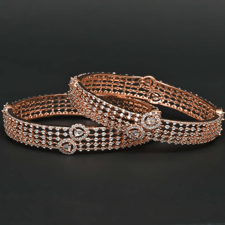 CZ Rose Gold Bangles