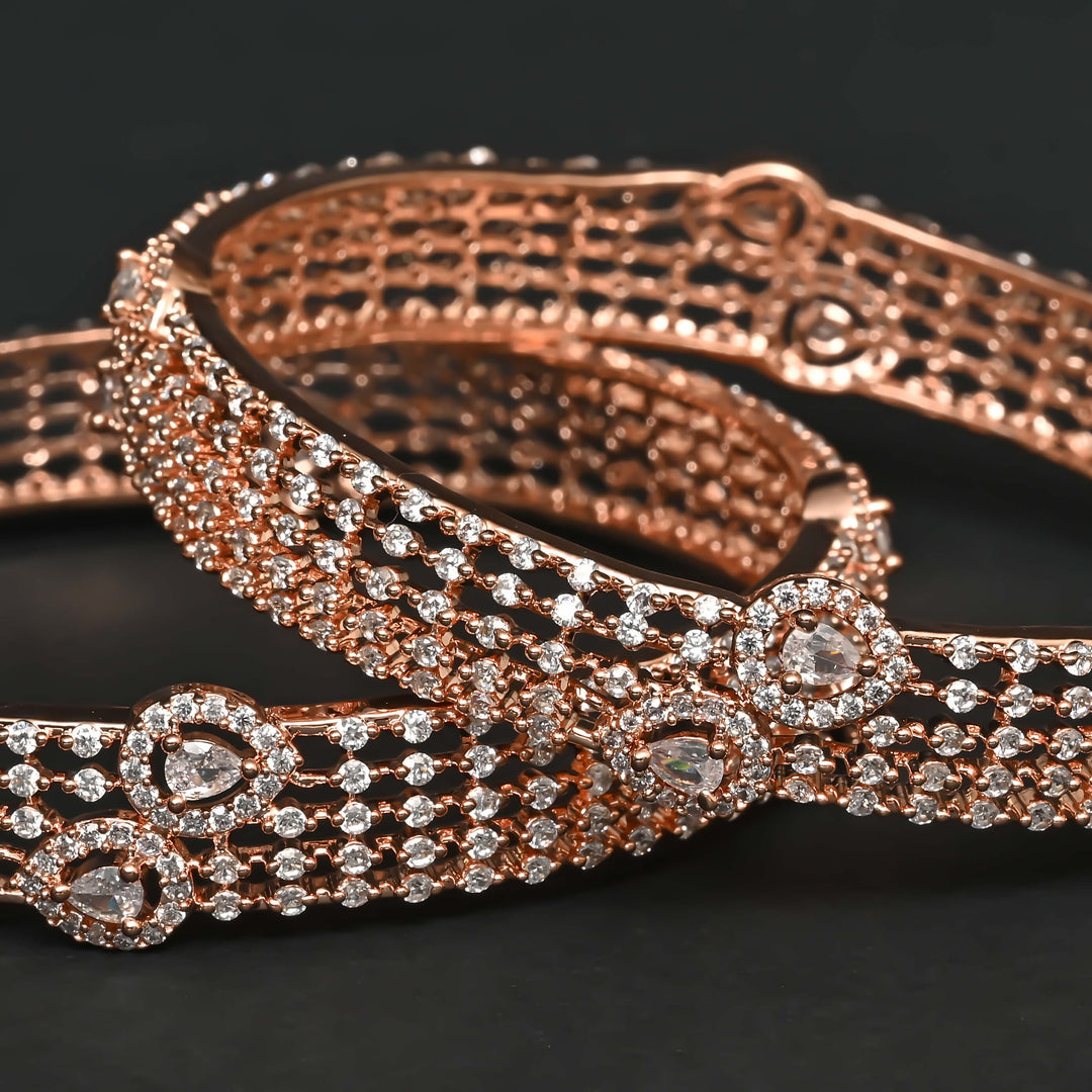 CZ Rose Gold Bangles