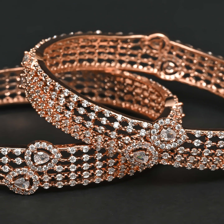 CZ Rose Gold Bangles