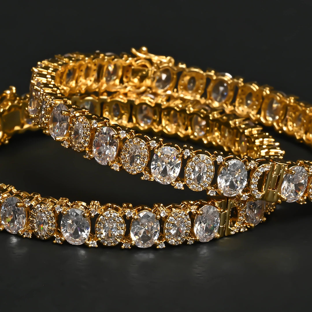 CZ Gold Finish Bangles