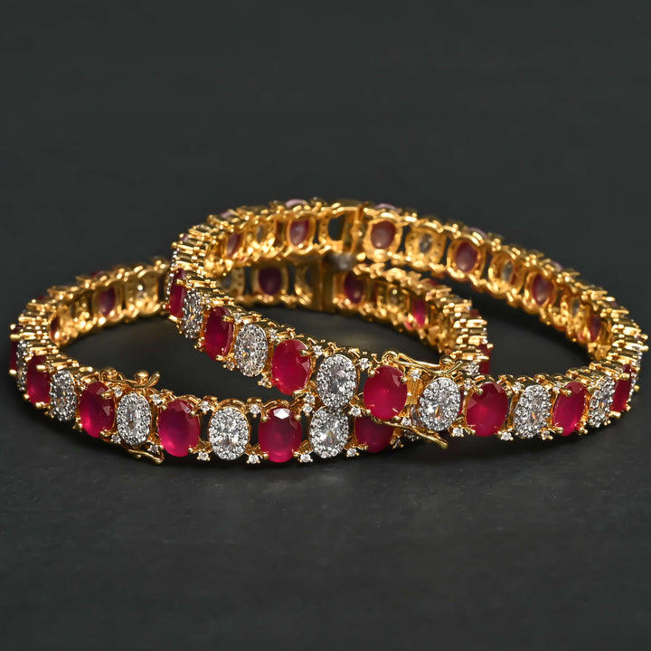 CZ Ruby Bangles