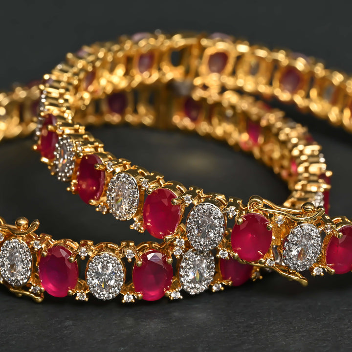 CZ Ruby Bangles