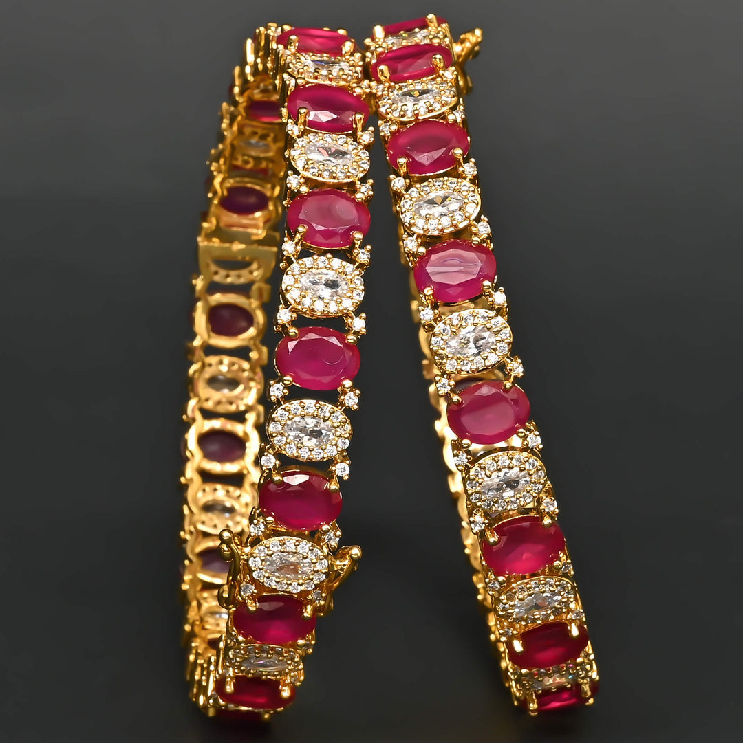 CZ Ruby Bangles