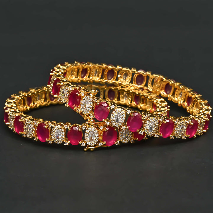 CZ Ruby Bangles
