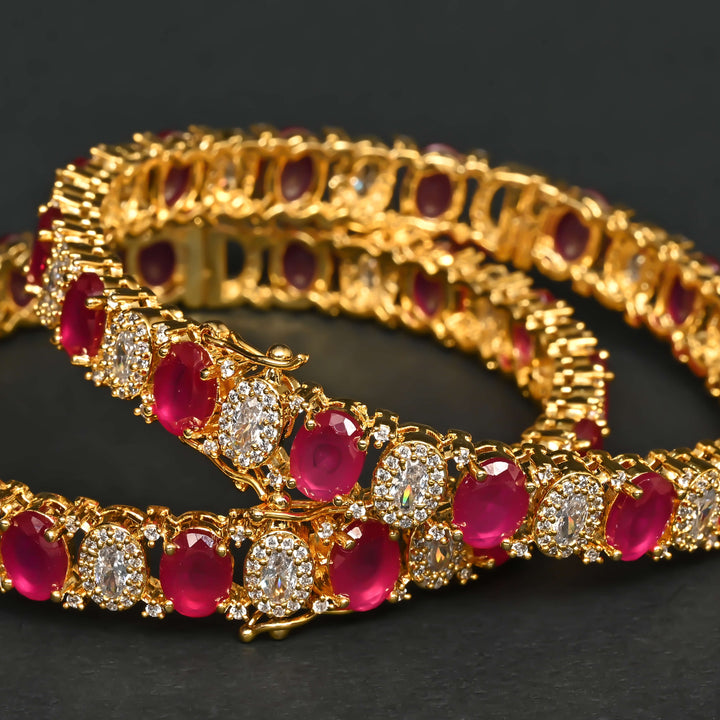 CZ Ruby Bangles