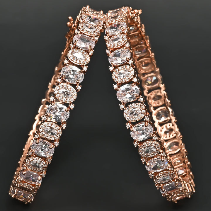 CZ Rose Gold Bangles