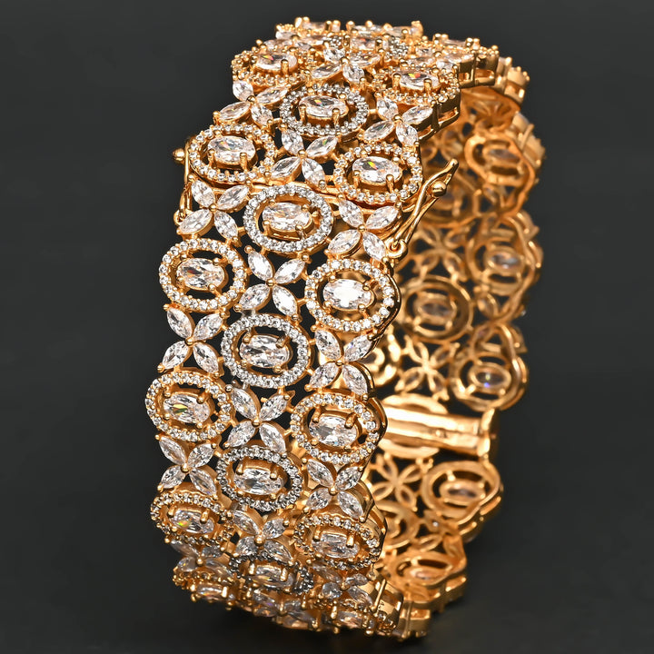 CZ Gold Finish Bangle