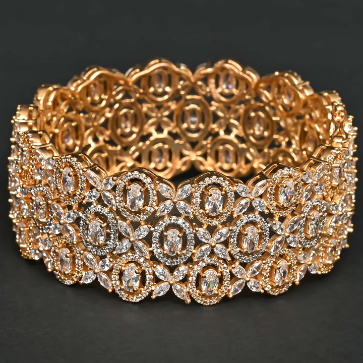 CZ Gold Finish Bangle