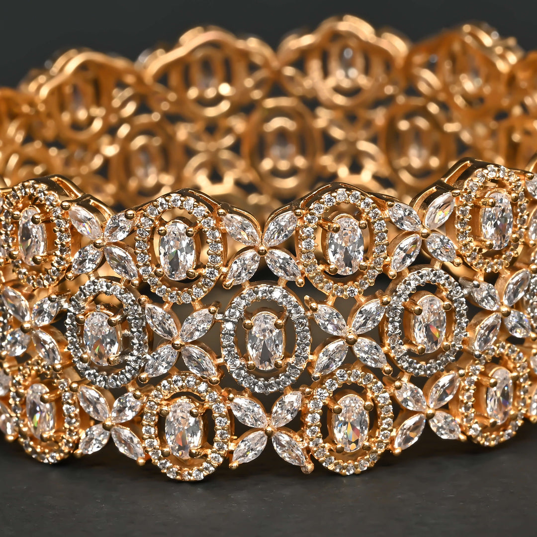 CZ Gold Finish Bangle