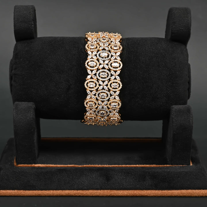 CZ Gold Finish Bangle