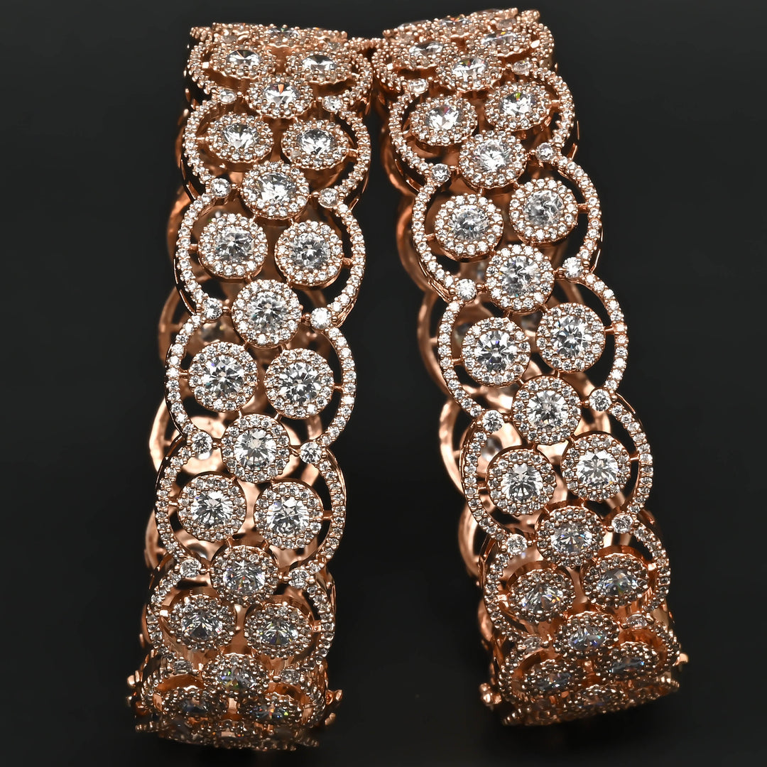 CZ Rose Gold Bangles