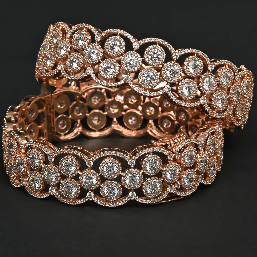CZ Rose Gold Bangles