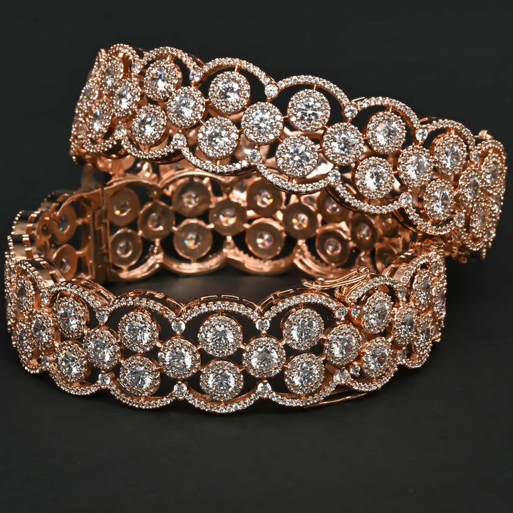 CZ Rose Gold Bangles