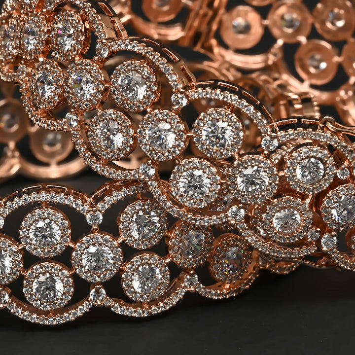 CZ Rose Gold Bangles