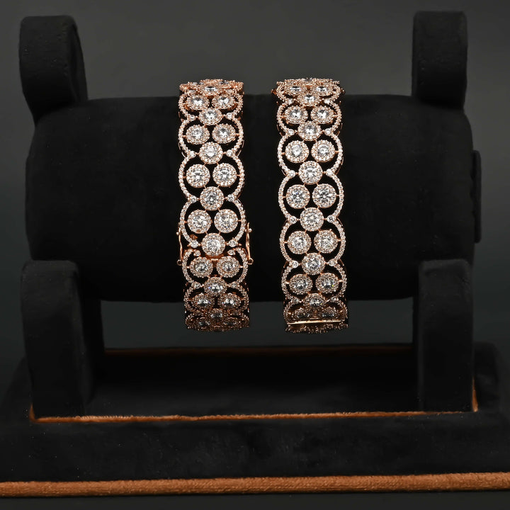 CZ Rose Gold Bangles