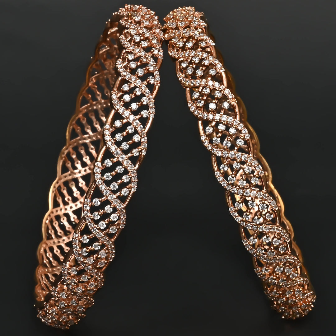 CZ Rose Gold Bangles