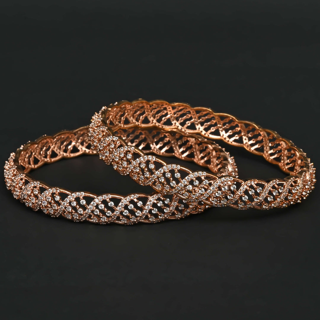 CZ Rose Gold Bangles