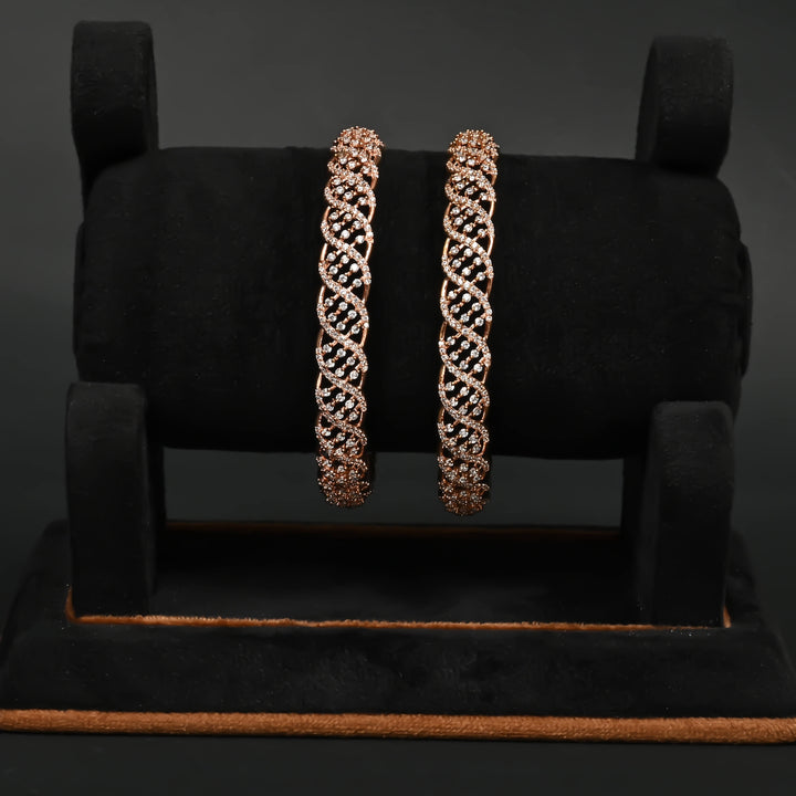 CZ Rose Gold Bangles