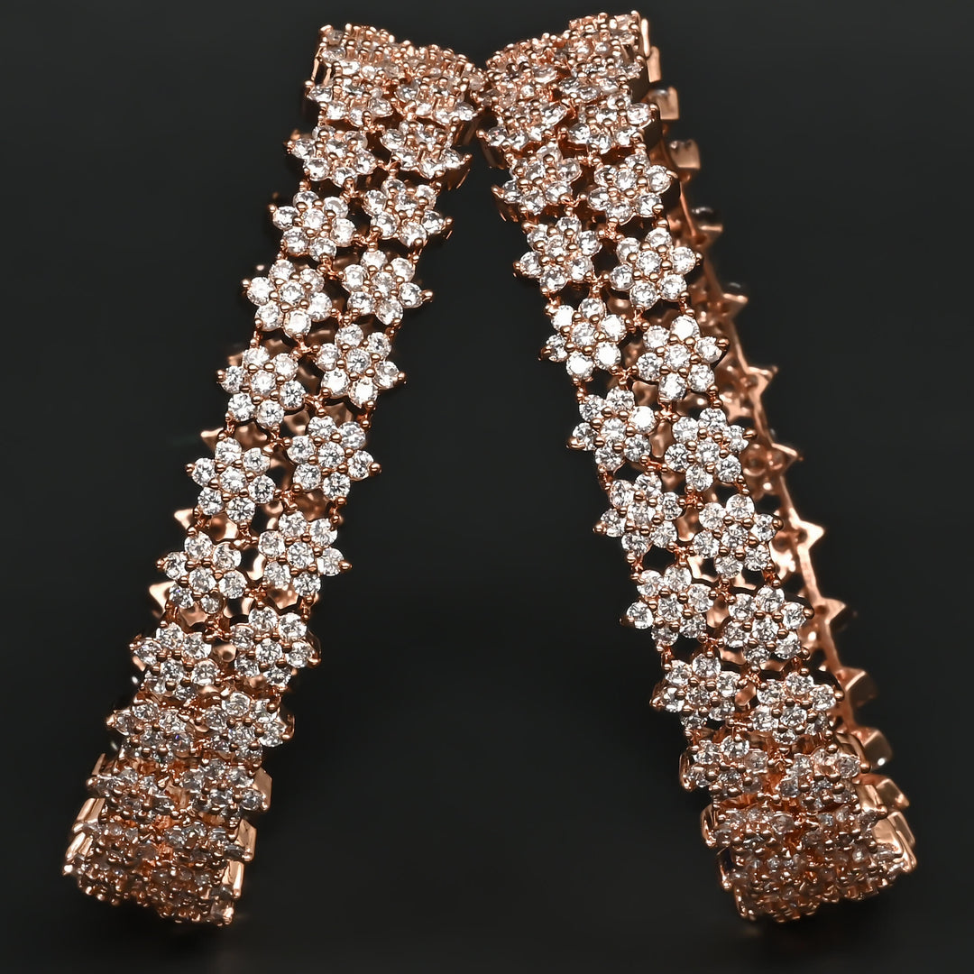 CZ Rose Gold Bangles