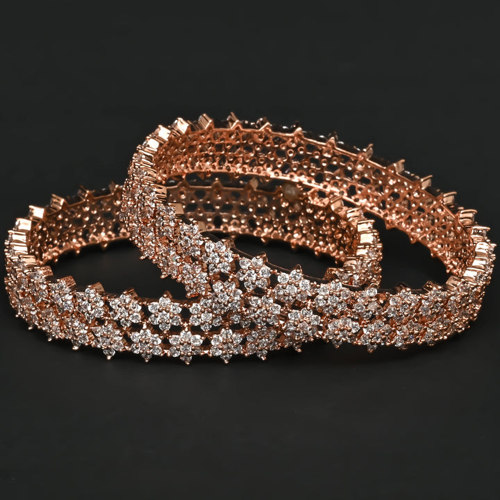 CZ Rose Gold Bangles