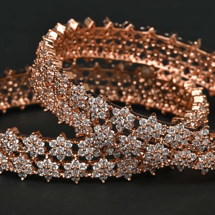 CZ Rose Gold Bangles
