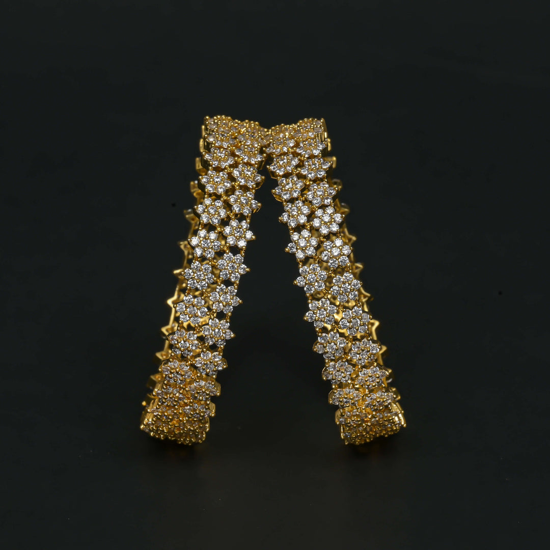 CZ Gold Finish Bangles