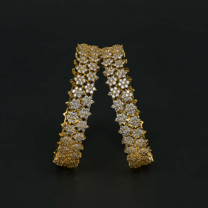 CZ Gold Finish Bangles