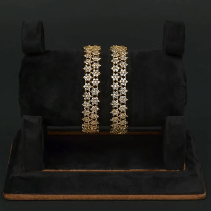 CZ Gold Finish Bangles