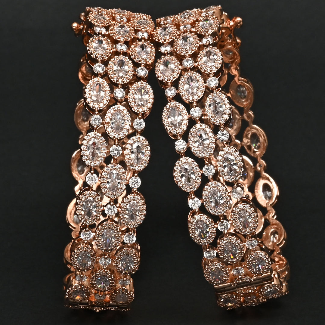 CZ Rose Gold Bangles